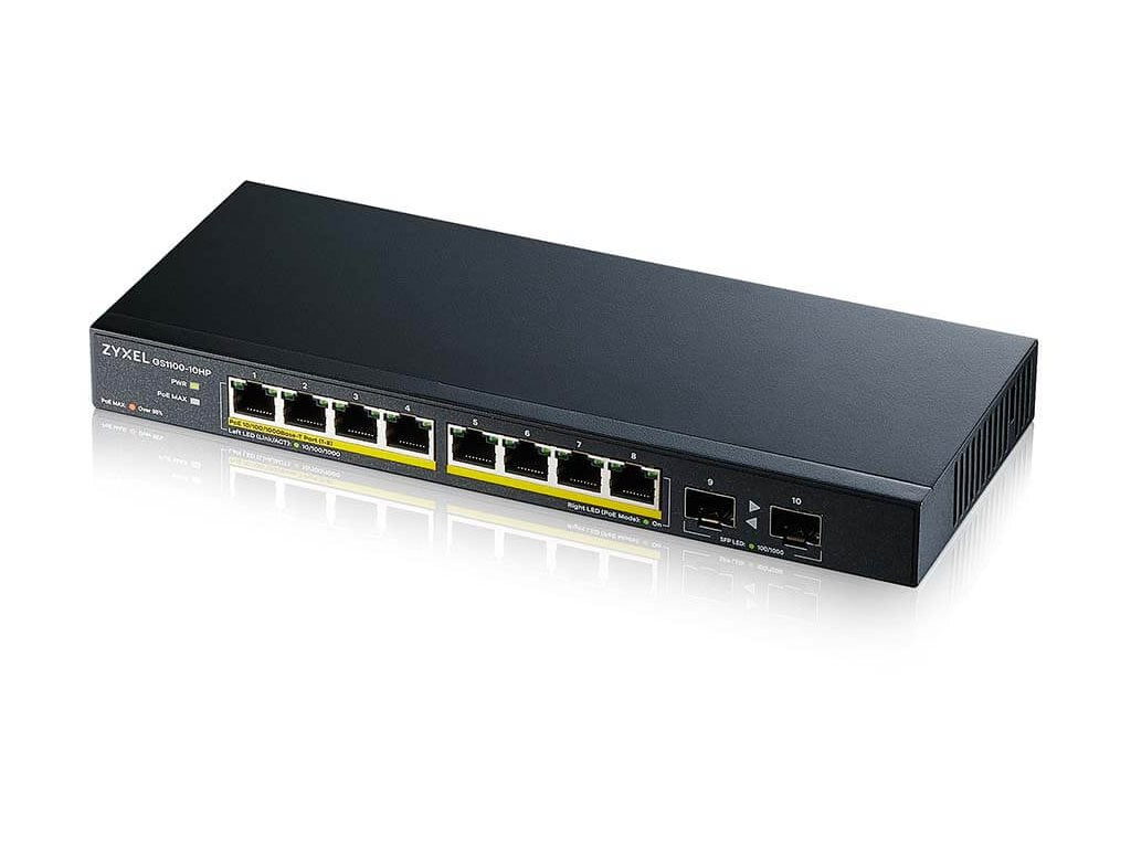ZYXEL GS1100-10HP Unmanaged Switch Vorderansicht