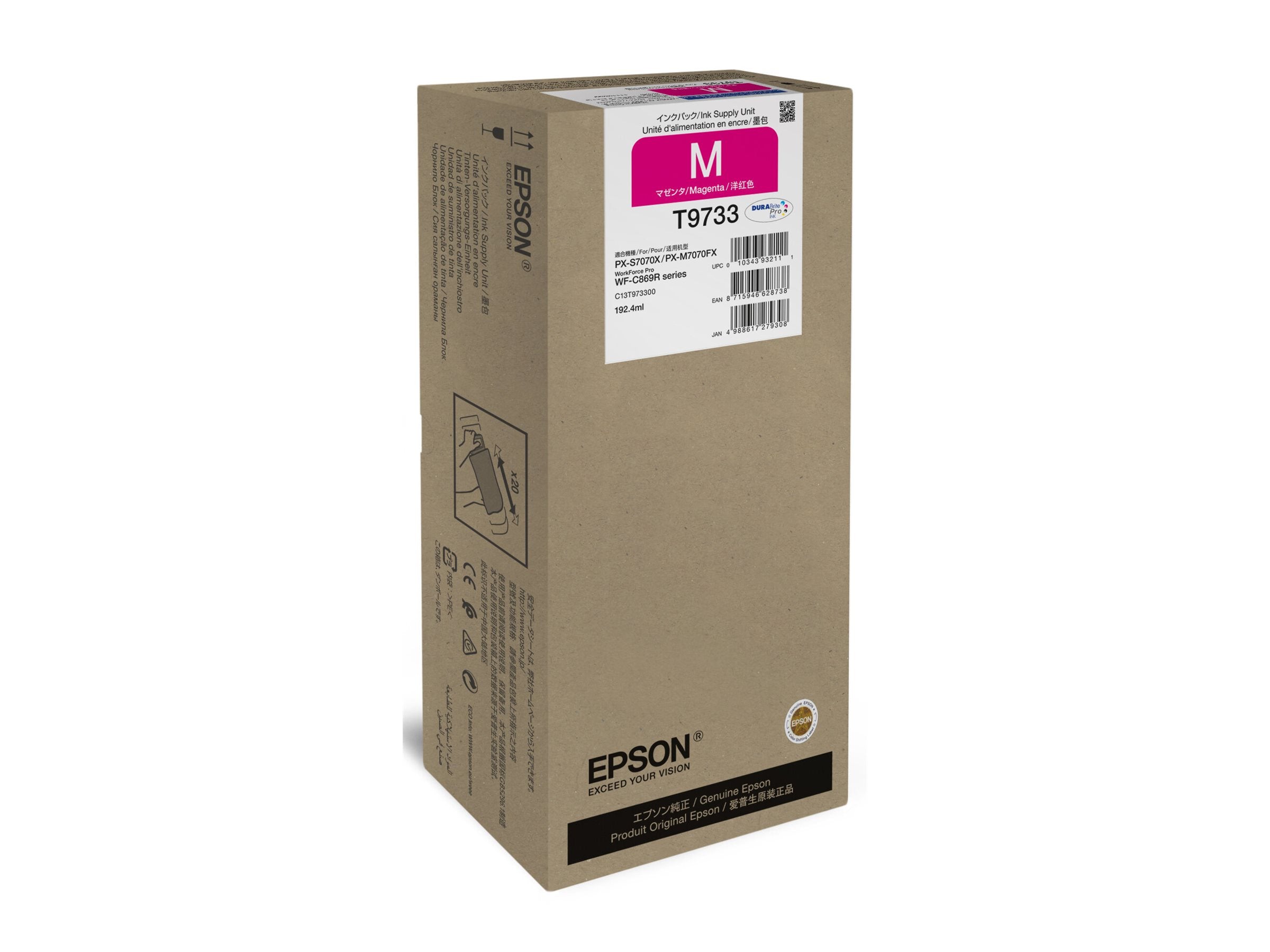 EPSON 4LB WorkForce Pro WF-C869R Magenta XL Ink Supply Unit - Vorderansicht