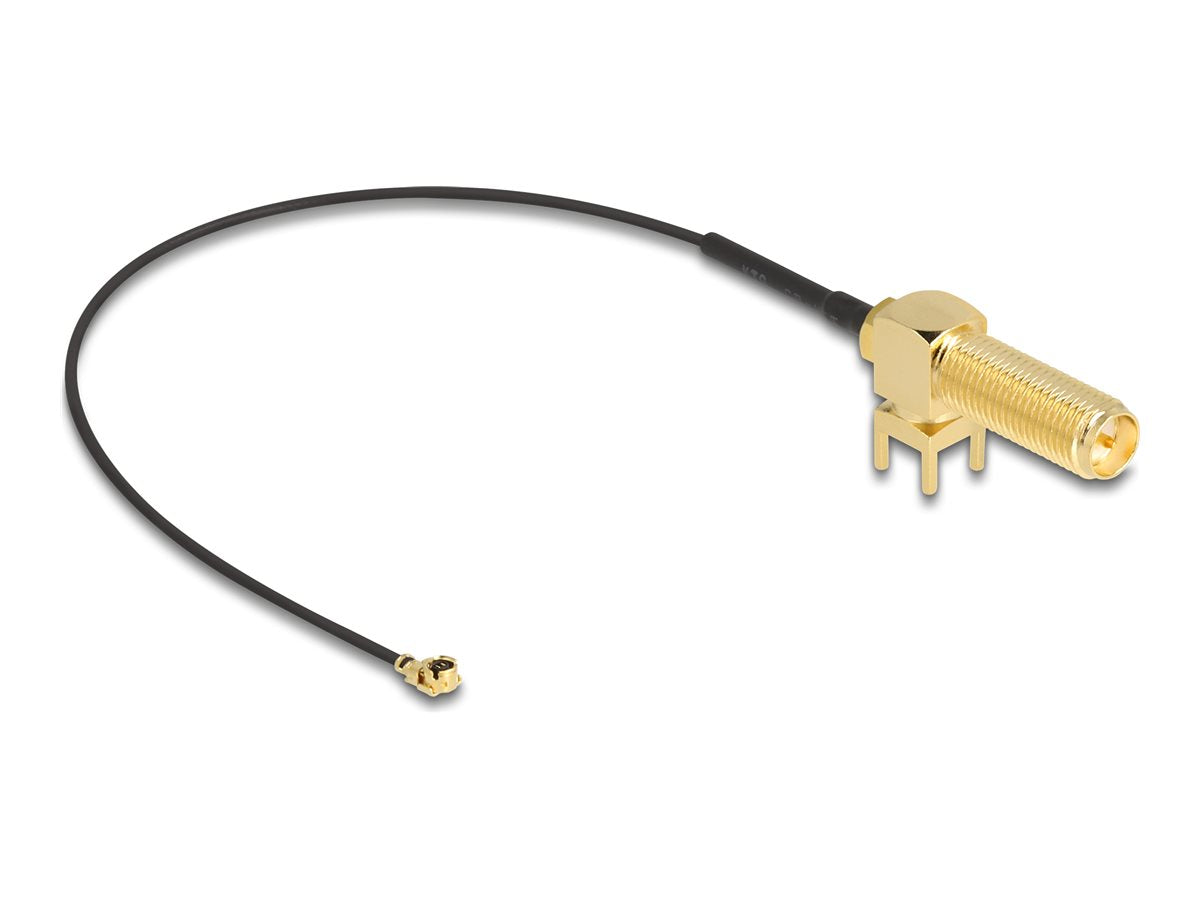 DELOCK Antennenkabel RP-SMA 90 PCB Buchse Vorderansicht