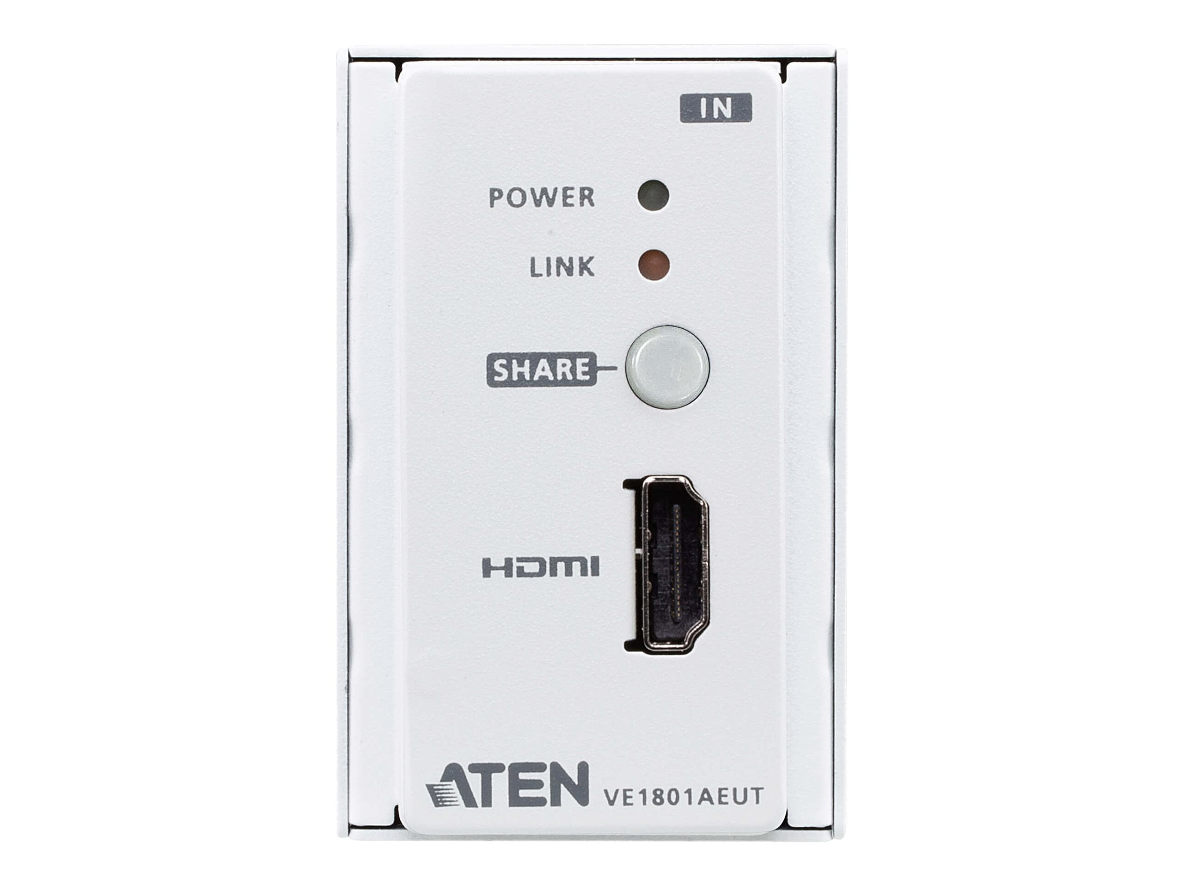 ATEN VE1801AEUT HDMI 4K HDBaseT-Lite EU Wandplatte PoH Installation