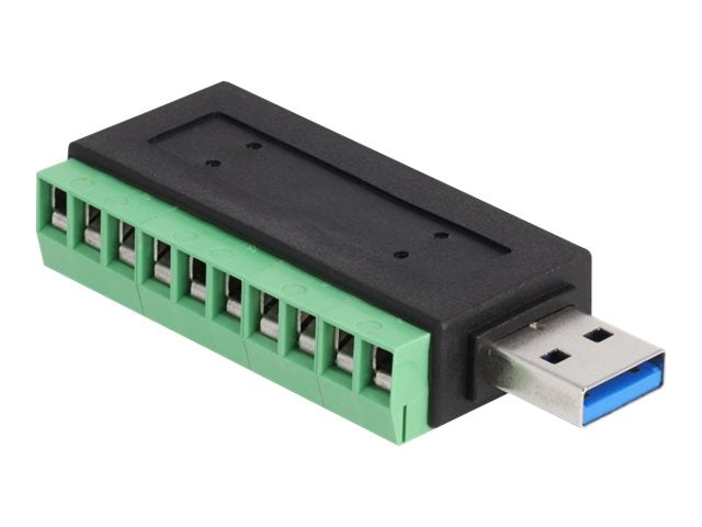 DELOCK USB 3.2 Gen 1 Typ-A Stecker zu Terminalblock Adapter - Vorderansicht