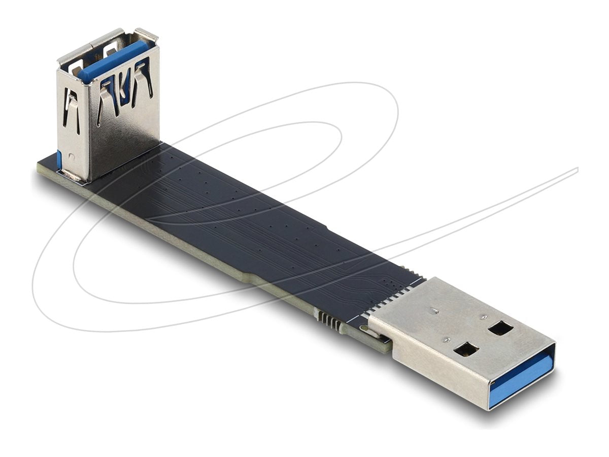 DELOCK USB 10 Gbps Adapter USB Typ-A Buchse zu Stecker gewinkelt 90 - Vorderansicht