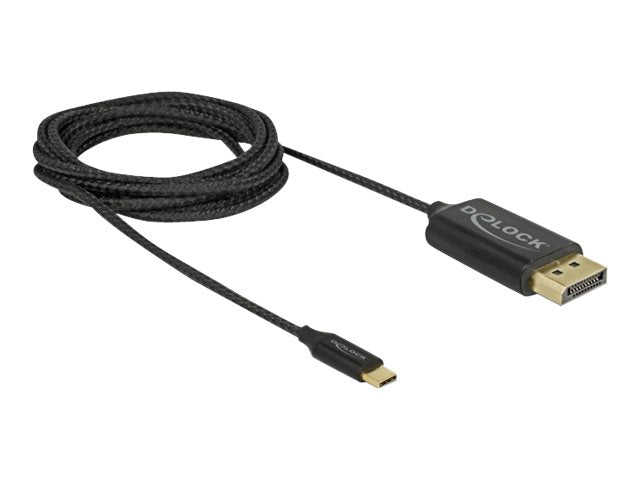 DELOCK USB Kabel Type-C zu DisplayPort DP Alt Mode 4K 60Hz 2m - Vorderansicht