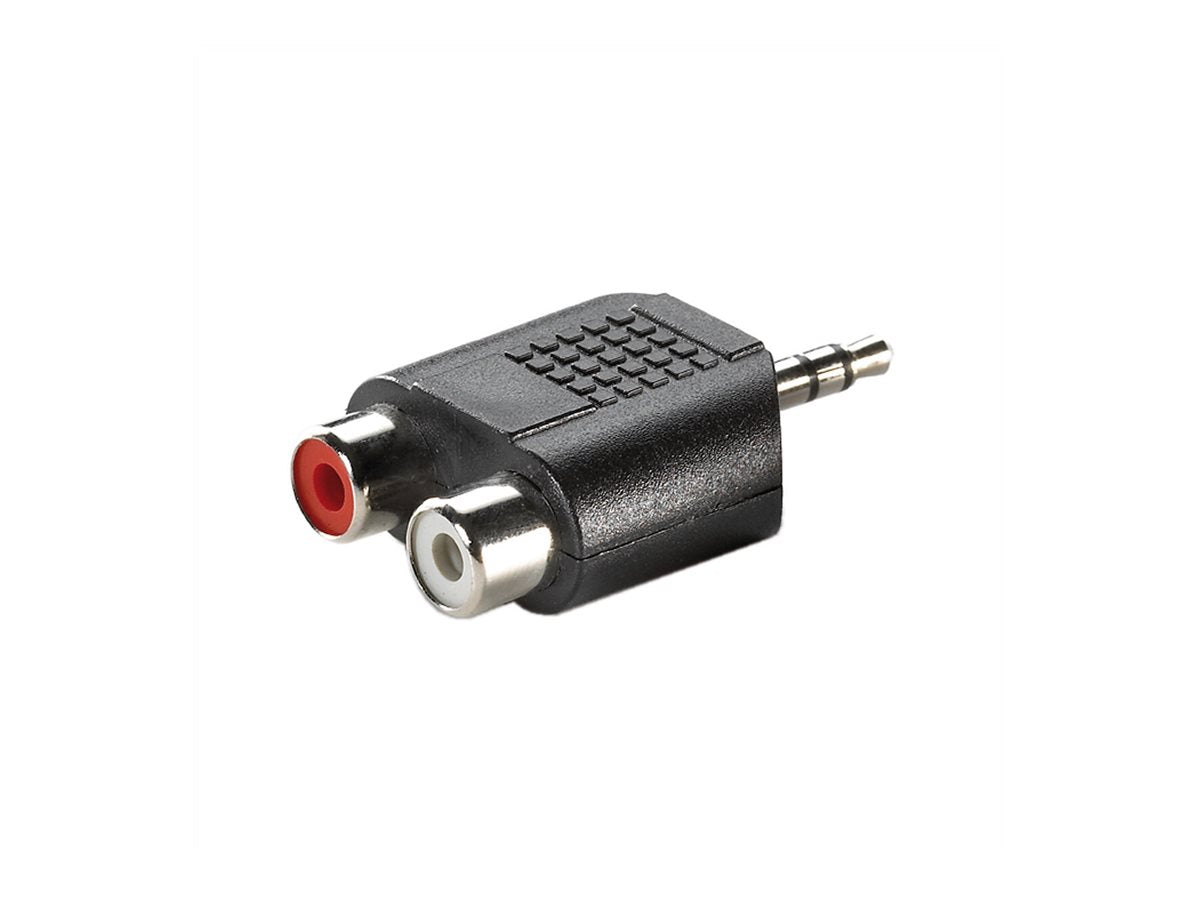 VALUE 3,5mm ST zu Cinch 2x BU Adapter Vorderansicht