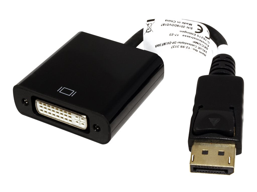 VALUE DisplayPort - DVI Adapter DP ST - DVI BU Vorderansicht