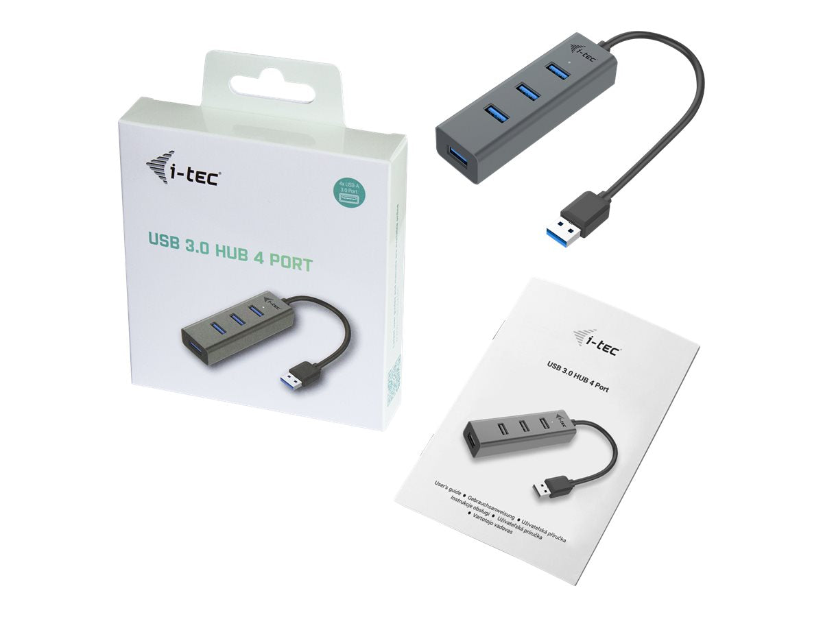 I-TEC USB 3.0 Metal HUB 4 port Rückansicht