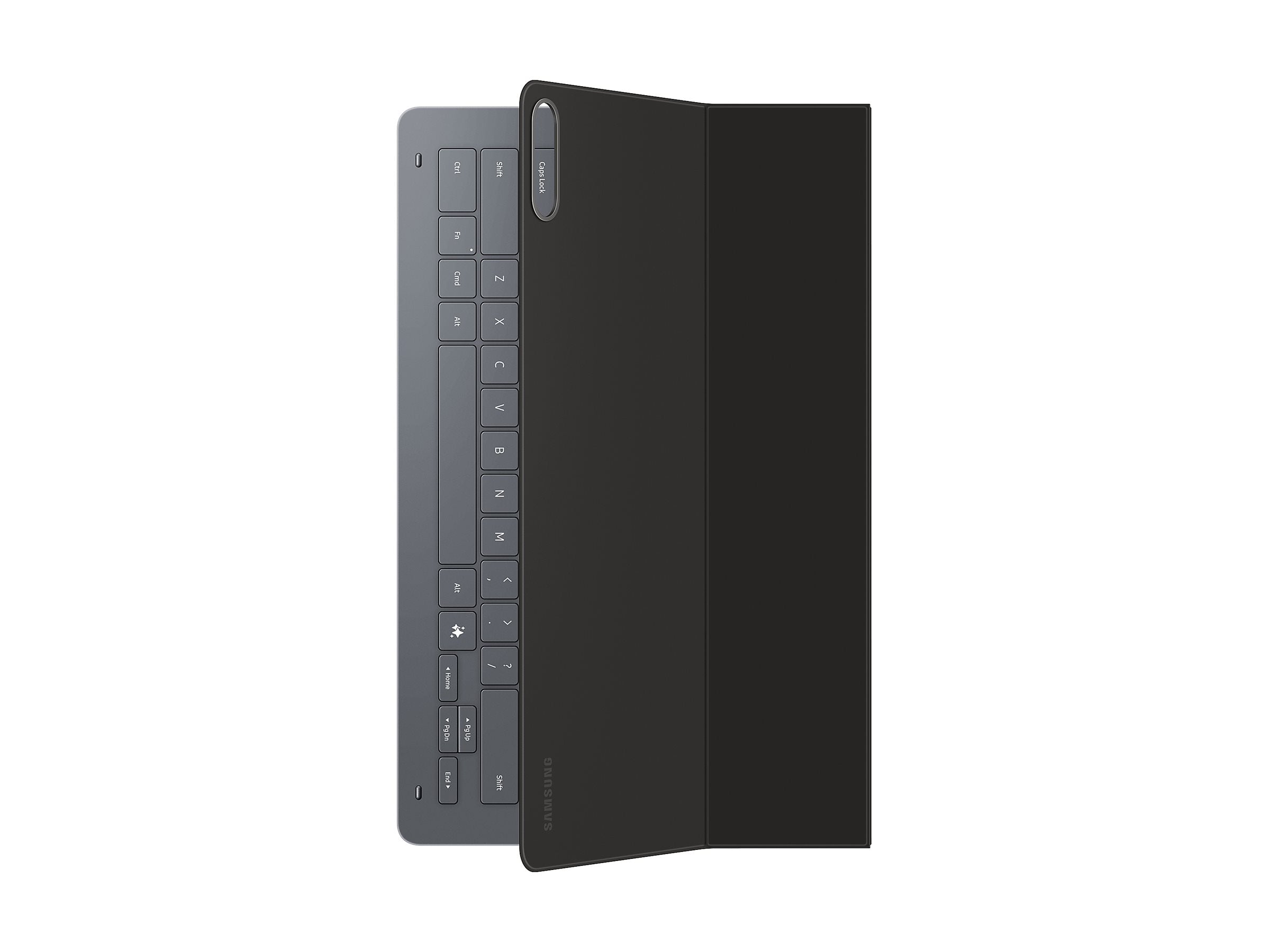 SAMSUNG Book Cover Keyboard Slim für Galaxy Tab S11 Ultra Black im geöffneten Zustand