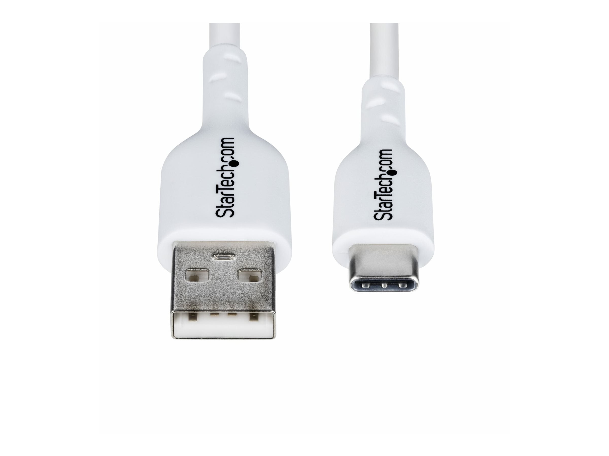 STARTECH.COM 2m USB-A auf USB-C Ladekabel USB-A auf Typ-C Ladekabel 3A Schnellladekabel USB 2.0 Datenubertragung M/M Weiss