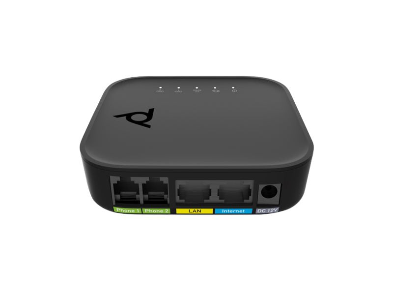 HP Poly ATA 402 VoIP-Telefonadapter Vorderansicht