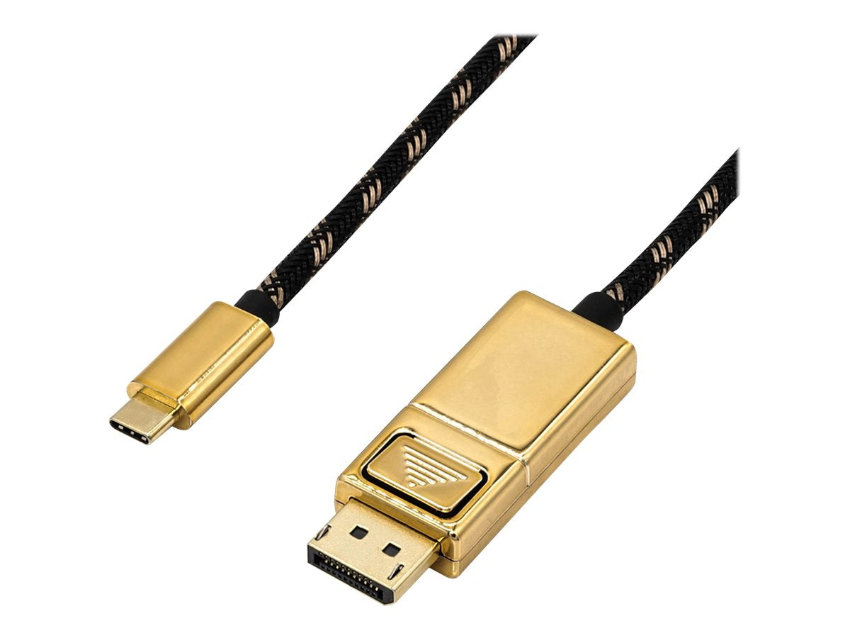 ROLINE GOLD USB Typ C - DisplayPort Adapterkabel v1.2 ST/ST 2m - Vorderansicht