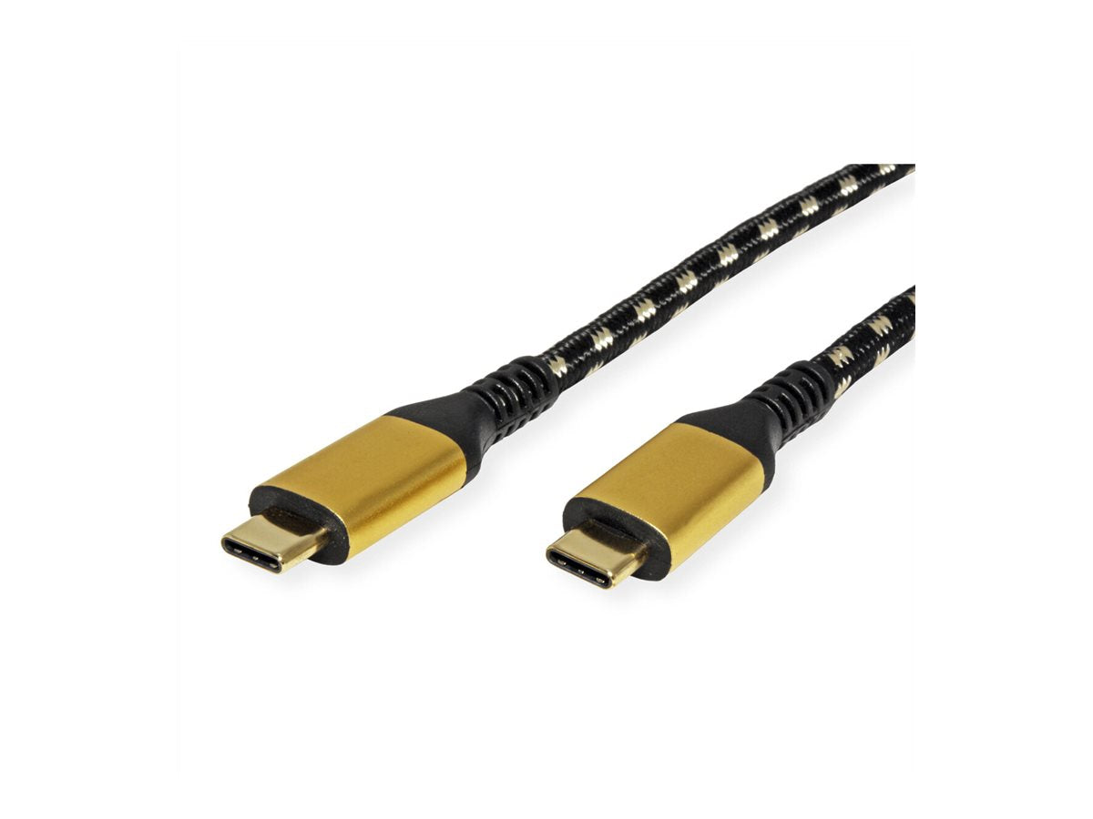 ROLINE GOLD USB4 Gen3x2 Kabel C-C ST/ST 40Gbit/s 100W schwarz / gold 2m