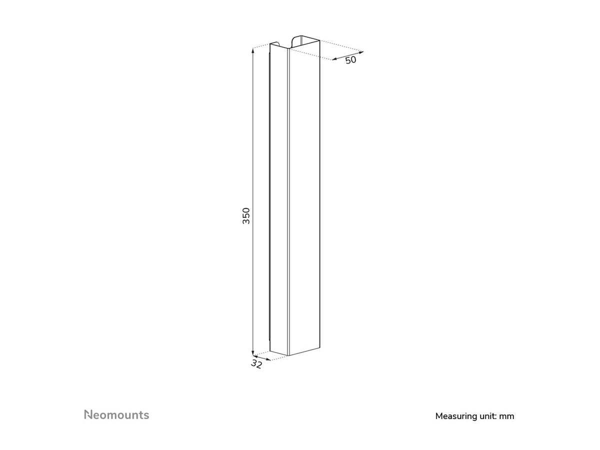 NEOMOUNTS Kabelabdeckung ADS06-123WH Detailansicht