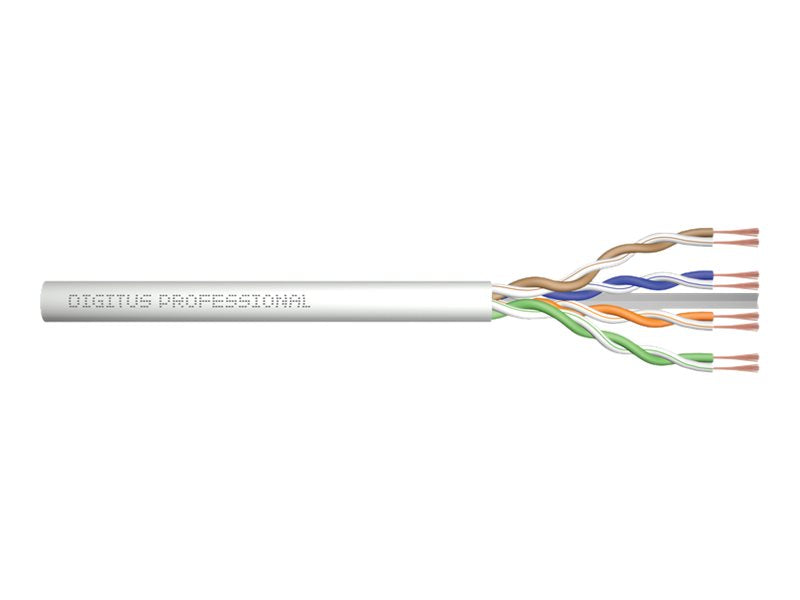 DIGITUS CAT 6A U-UTP Roh-Patchkabel 100m Box Vorderansicht