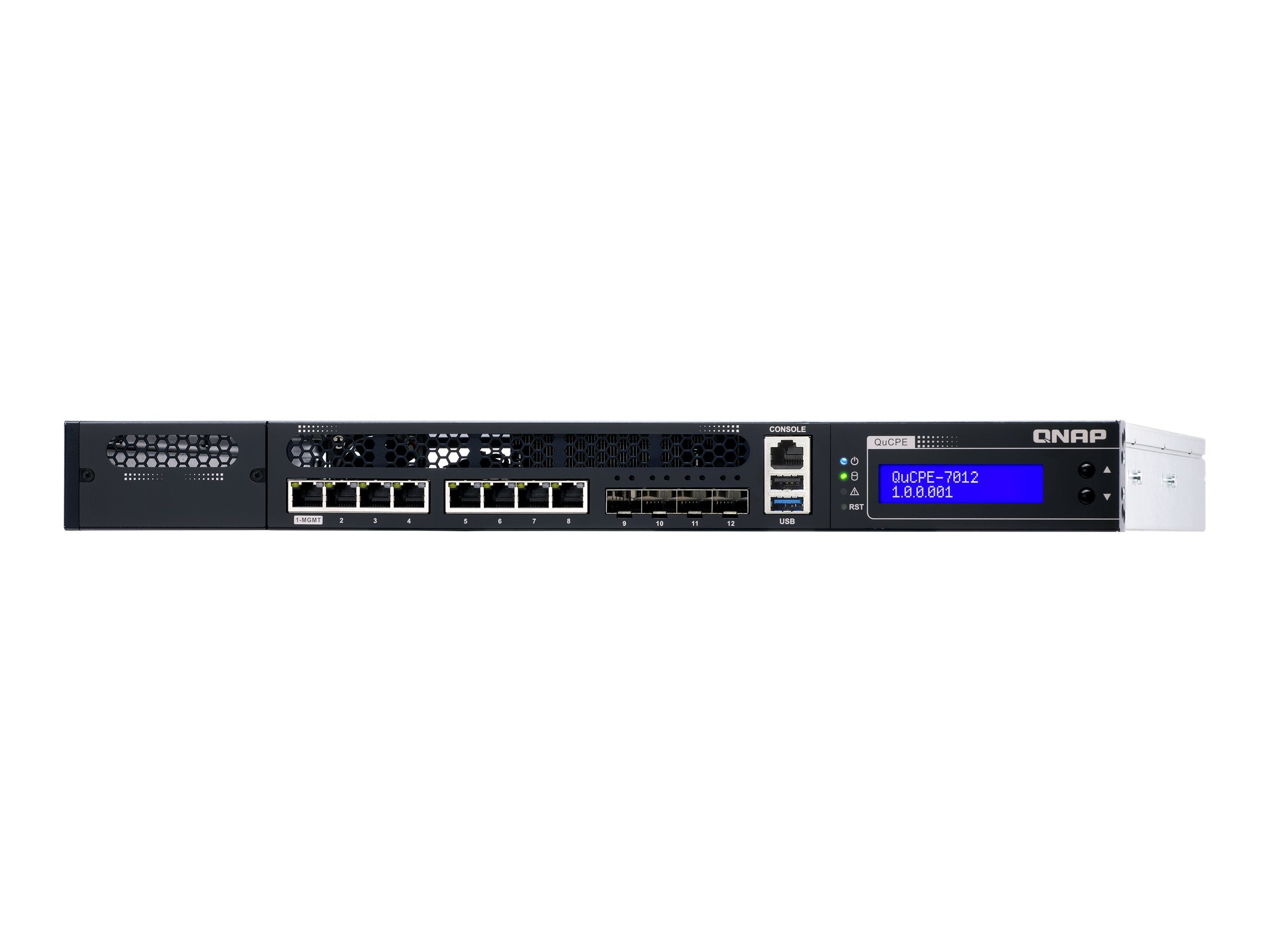 QNAP QuCPE-7012-D2146NT-32G Detailansicht der Anschlüsse