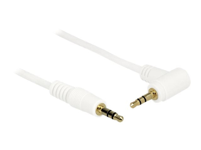 DELOCK Klinkenkabel 3,5mm 3 Pin Stecker gewinkelt - Vorderansicht