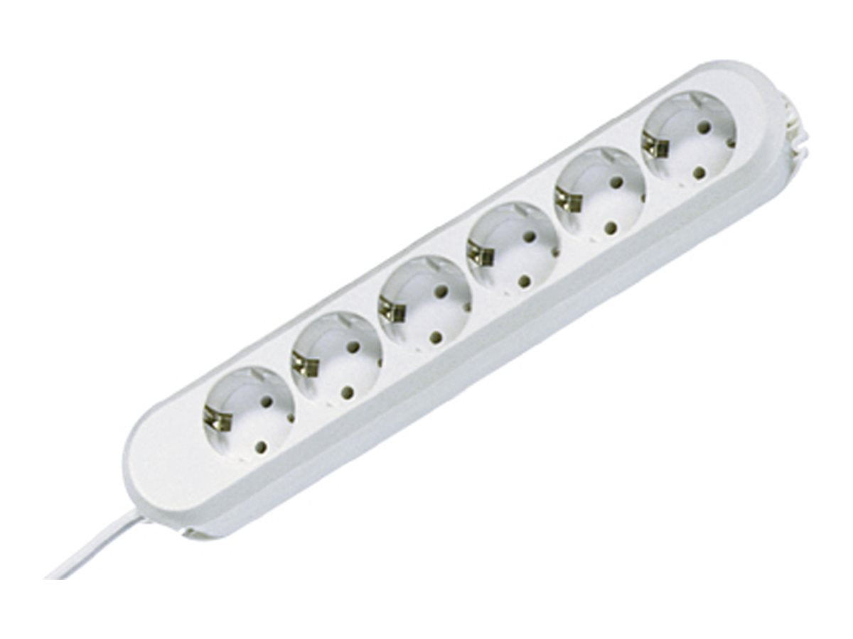 BACHMANN SMART Steckdosenleiste 6x Schutzkontakt weiss 5m - Vorderansicht