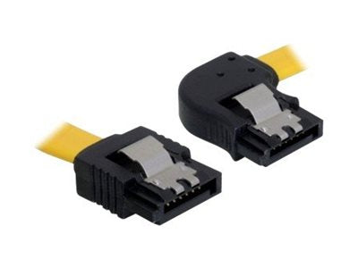 DELOCK Kabel SATA 6Gb/s 30cm gelb re/ge Metall - Vorderansicht