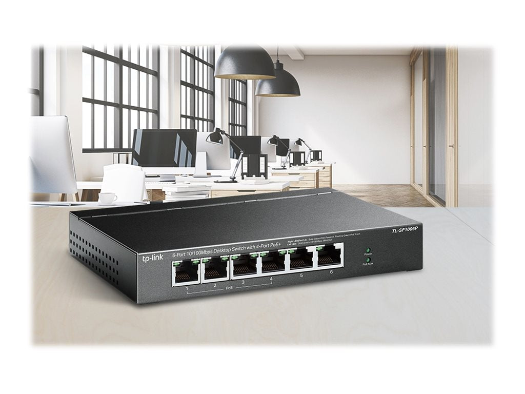 TP-LINK TL-SF1006P 6-Port Switch Vorderansicht