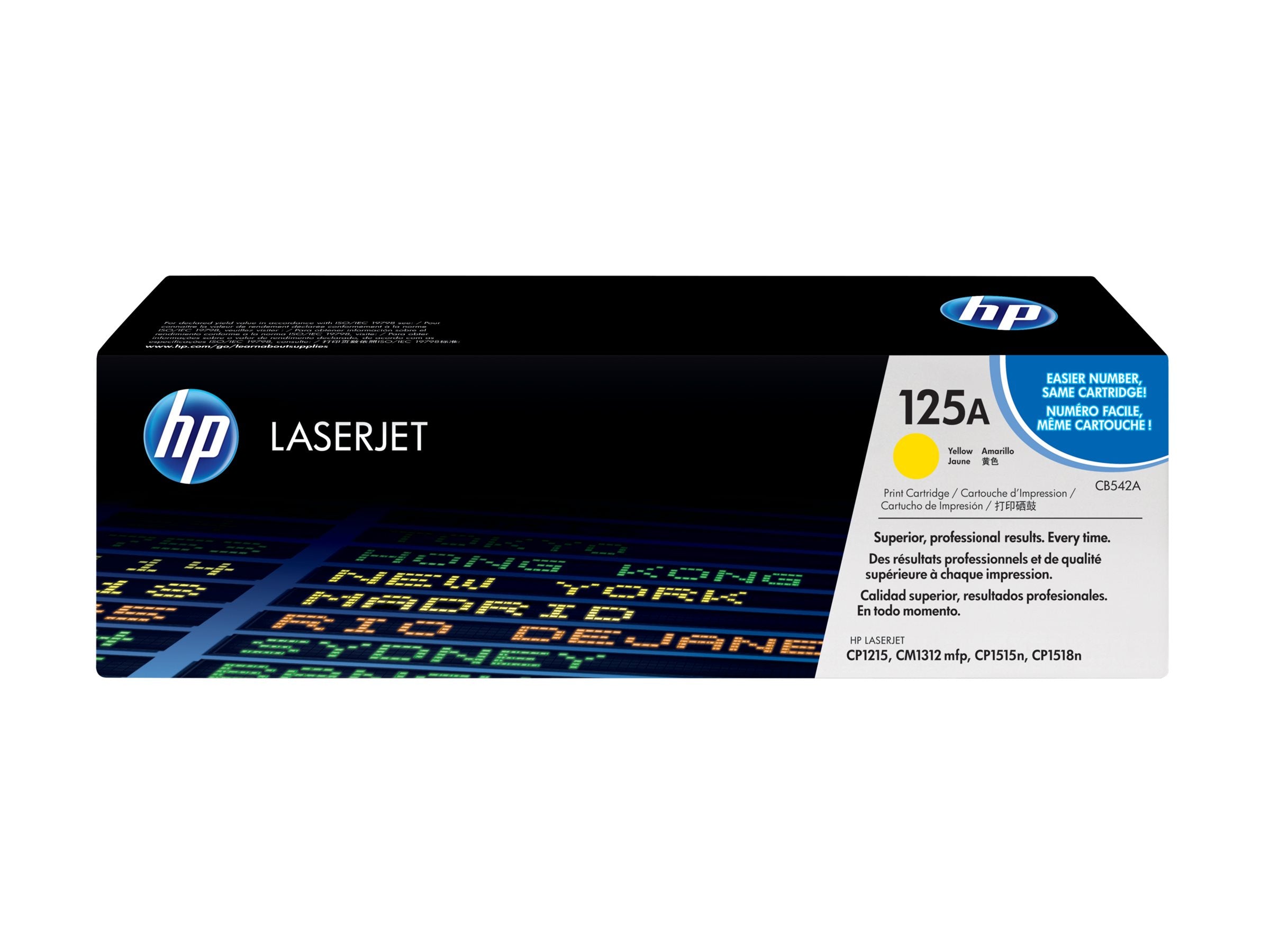 HP 125A Tonerpatrone Gelb in Anwendung