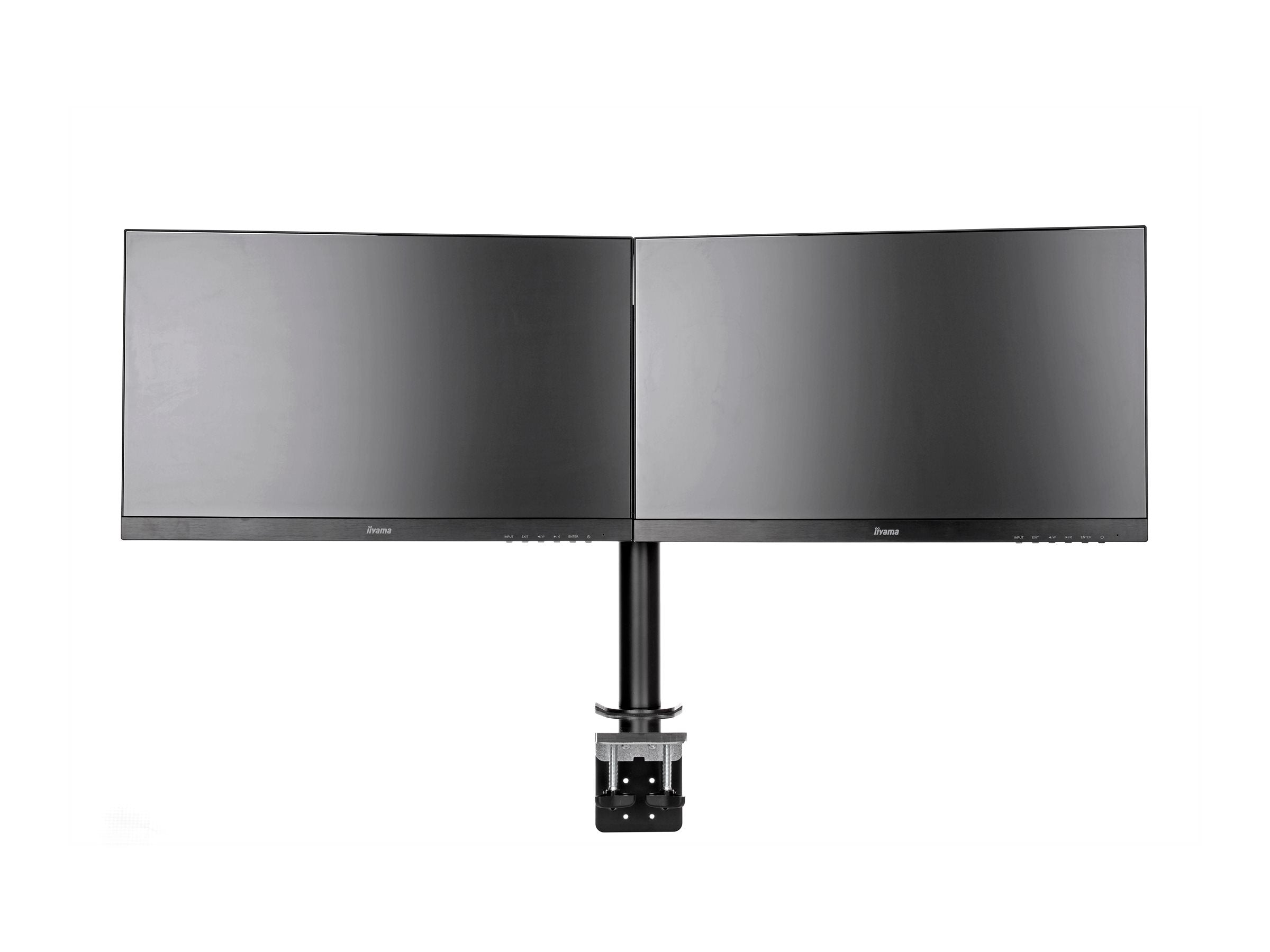 IIYAMA DS1002C-B1 Dual-Monitor Klemmhalterung Vorderansicht