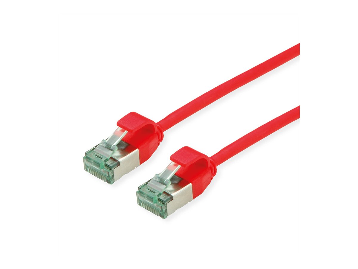 ROLINE RM U/FTP DataCenter Patchkabel Kat.6A Class EA slim rot 3m - Vorderansicht