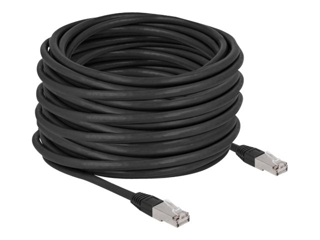 DELOCK RJ45 Netzwerkkabel Cat.6A S/FTP PE Outdoor 20m schwarz - Vorderansicht