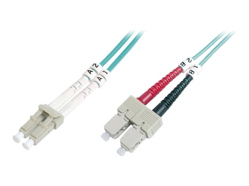 DIGITUS LWL Patchkabel LC/SC 50/125 5m multimode duplex OM4 Vorderansicht
