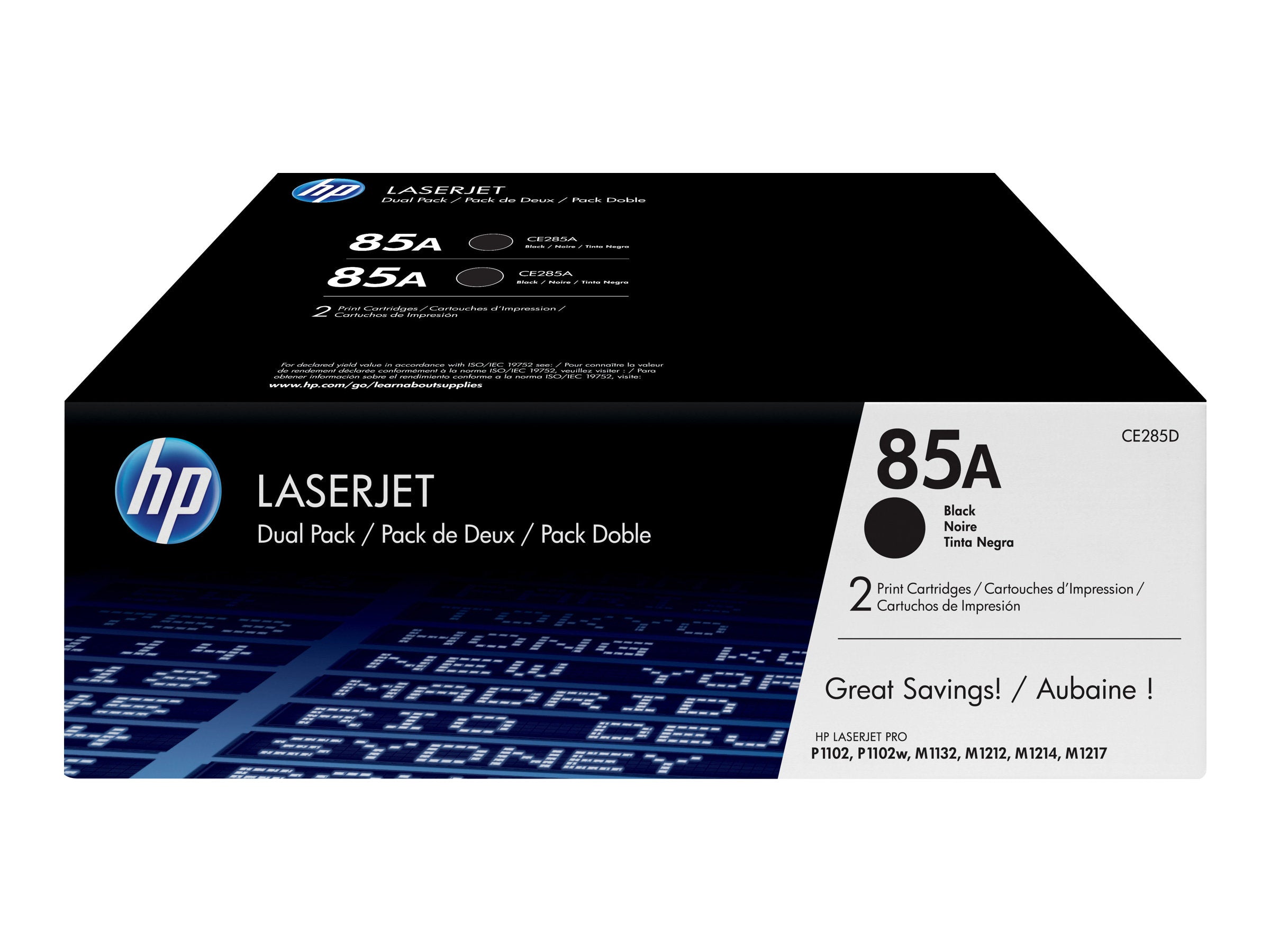 HP 85A LaserJet Tonerpatrone CE285AD schwarz Vorderansicht