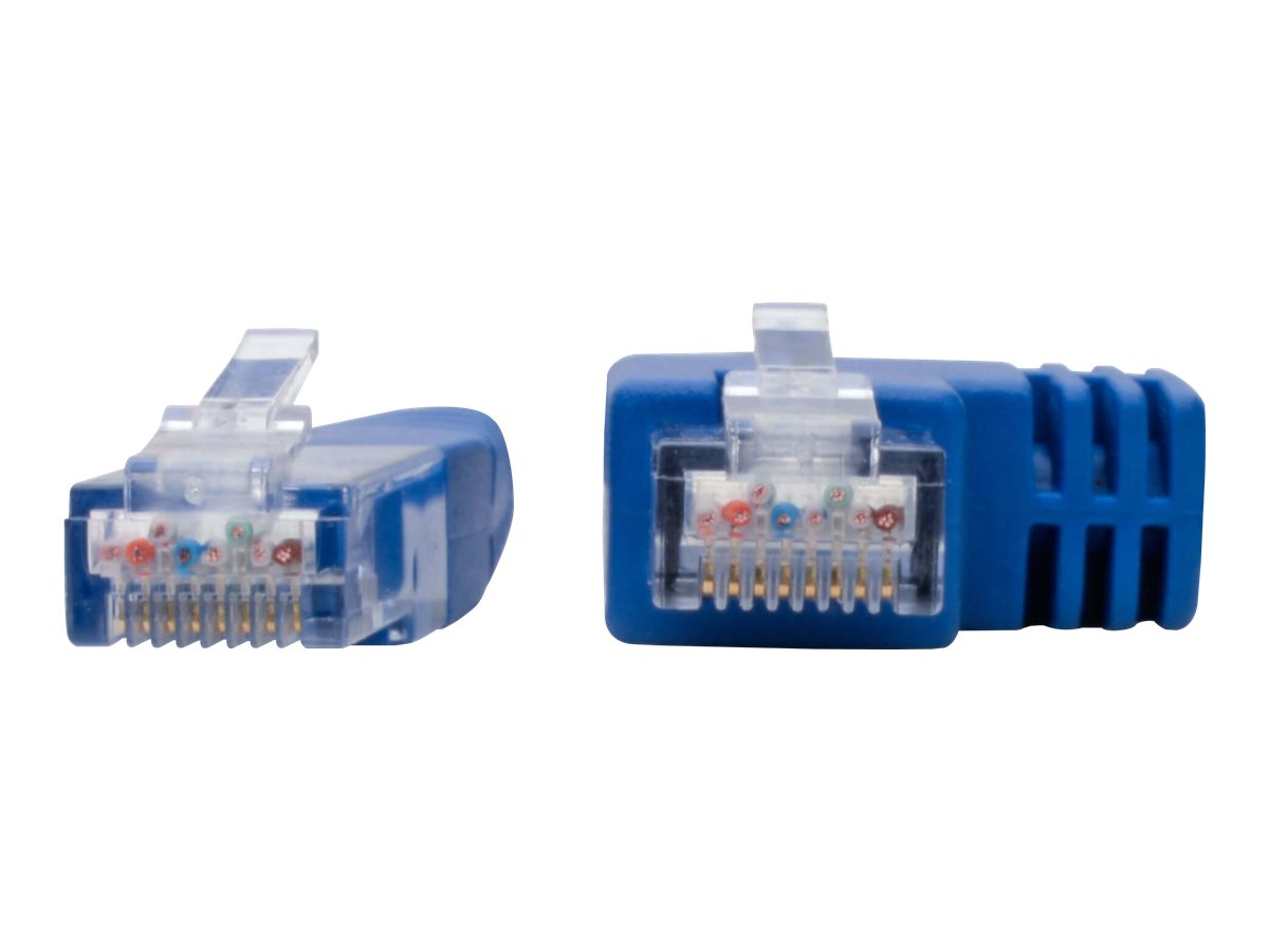 EATON TRIPPLITE Right-Angle Cat6 Gigabit Molded UTP Ethernet Cable RJ45 Right-Angle M to RJ45m Blue 1 ft. 0