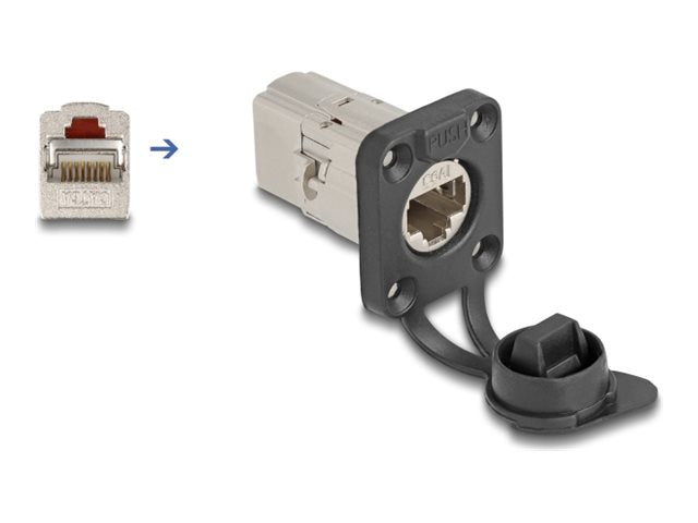 DELOCK D-Typ RJ45 Einbaubuchse Vorderansicht