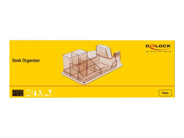 DELOCK Schreibtisch Organizer transparent Vorderansicht