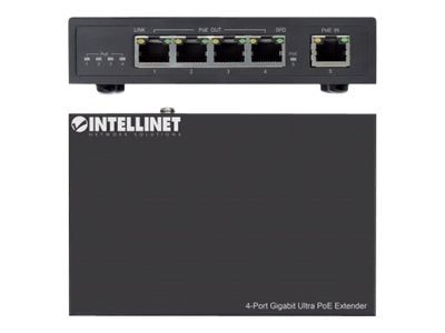 INTELLINET 4-Port Gigabit Ultra PoE-Extender Verpackung