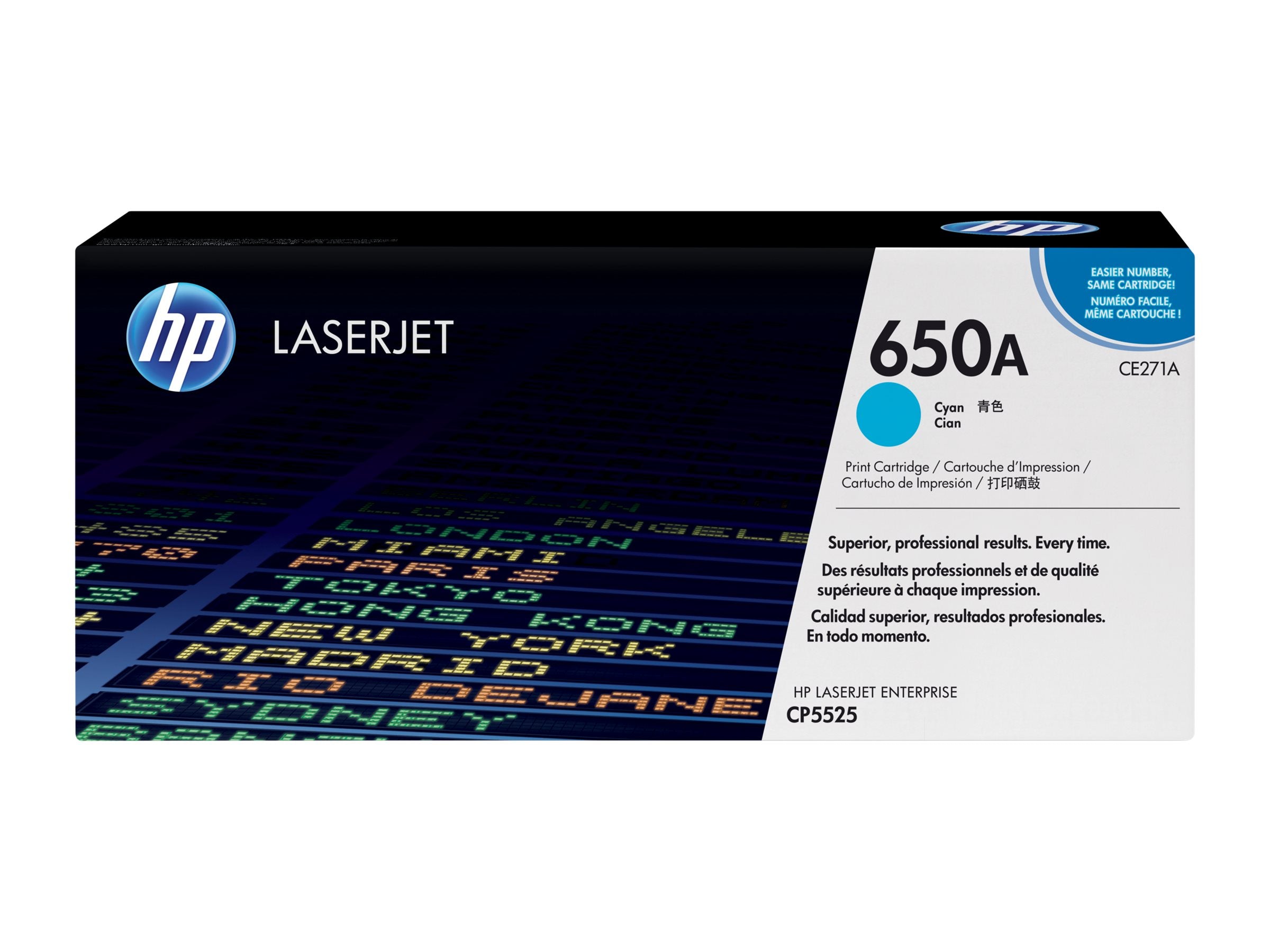 HP CE271A Tonerpatrone Cyan Seitenansicht