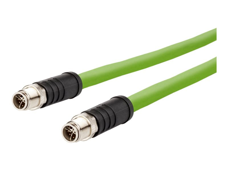 METZ CONNECT Verbindungsleitung M12 ST-M12 ST 8-pol X-kodiert gerade-gerade Torsion 2m - Vorderansicht