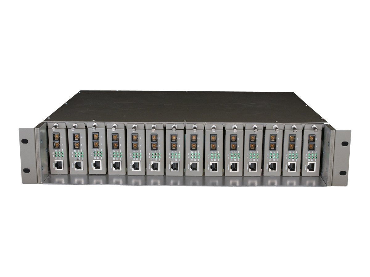 TP-LINK MC1400 14-Slot-Rackmountgehäuse Vorderansicht