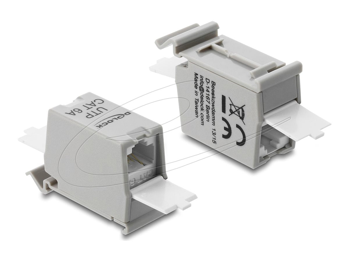 DELOCK RJ45 Kupplung Cat.6A Vorderansicht