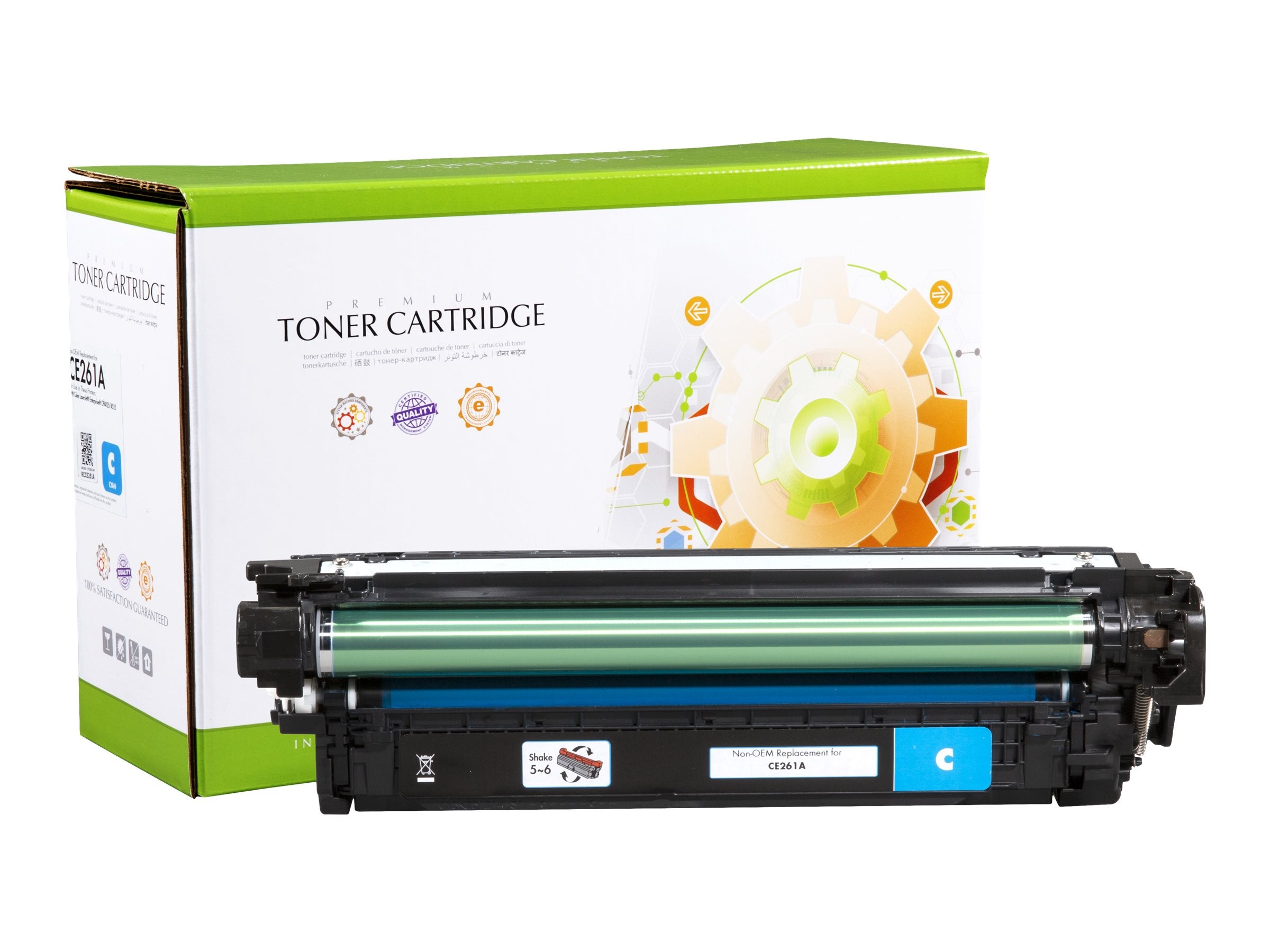 STATIC Tonerpatrone kompatibel mit HP CE261A cyan - Vorderansicht
