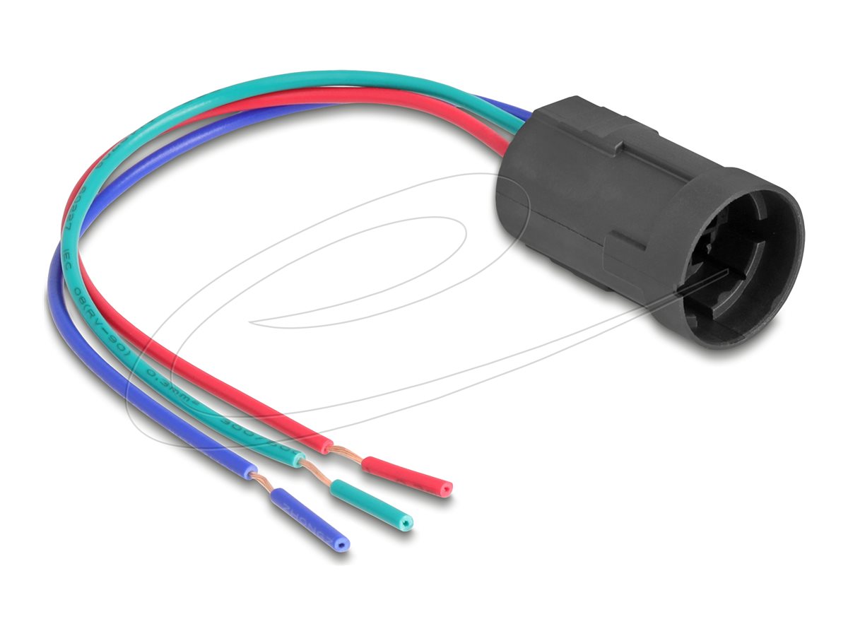 DELOCK Fassung für 19mm 3 Pin Taster oder Schalter - Vorderansicht