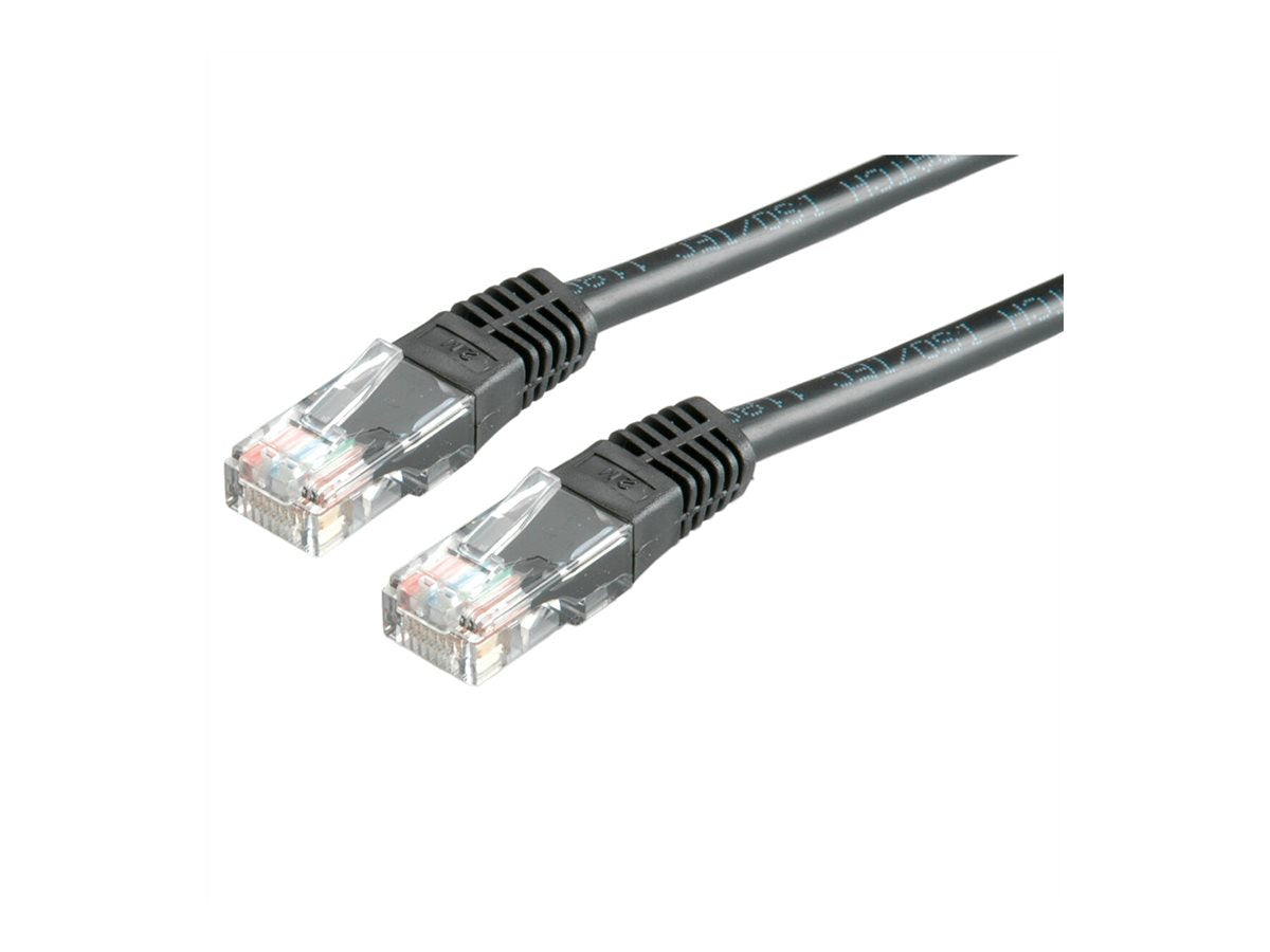 ROLINE Patchkabel Cat5e UTP 0,5m schwarz - Vorderansicht