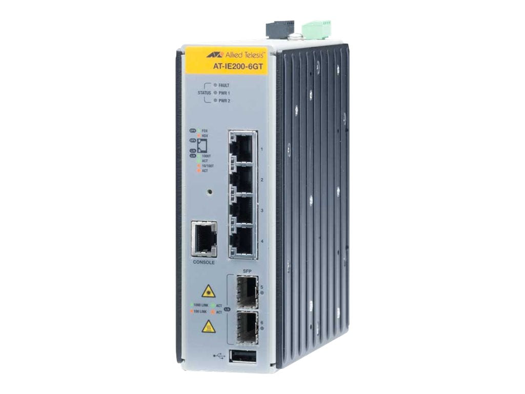ALLIED Managed Industrial switch AT-IE200-6GT-80 Vorderansicht