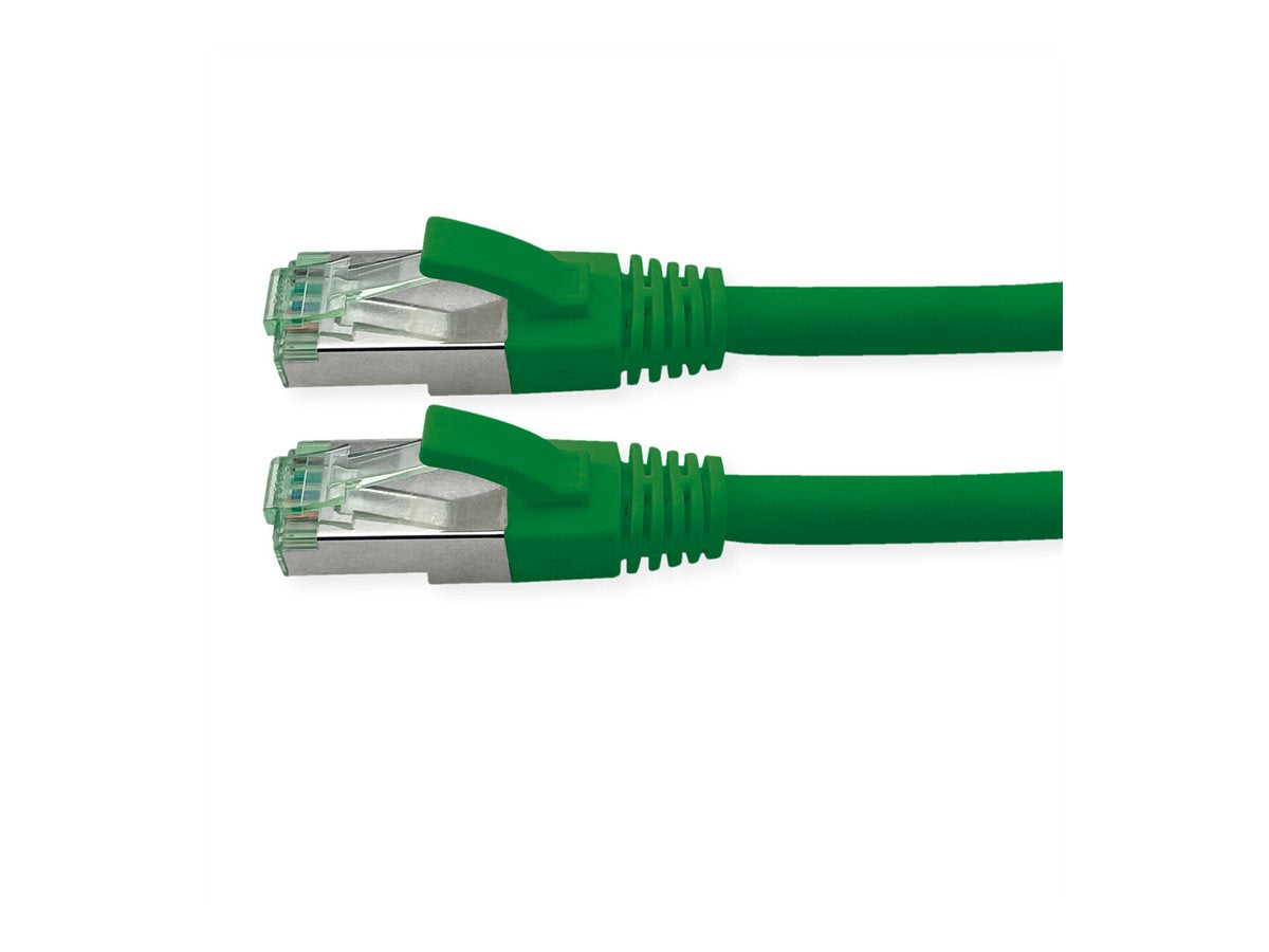 ROLINE RM Patchkabel Kat.6A S/FTP PiMF grün 0,3m - Vorderansicht