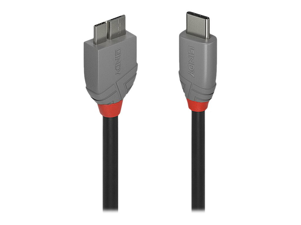 LINDY 1m USB 3.2 Typ C an Micro-B Kabel Detailansicht