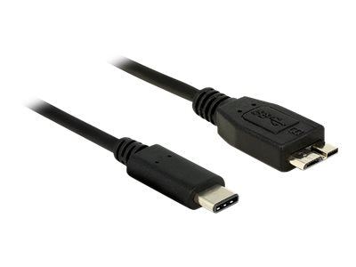 DELOCK Kabel USB 3.1 Gen 2 USB Type-C Stecker > USB Micro-B Stecker 1,0 m schwarz - Vorderansicht