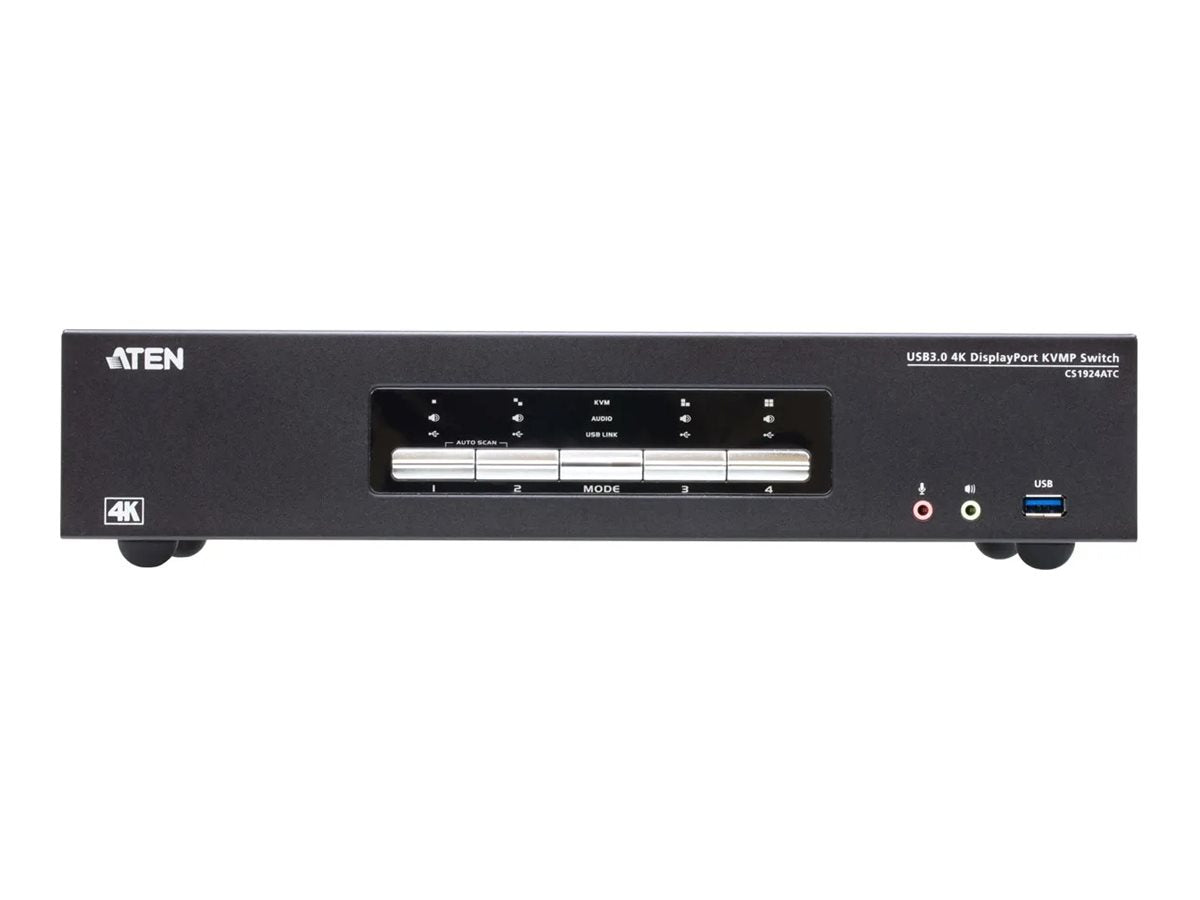 SECOMP ATEN CS1924ATC 4-Port USB 3.0 KVM Switch Vorderansicht