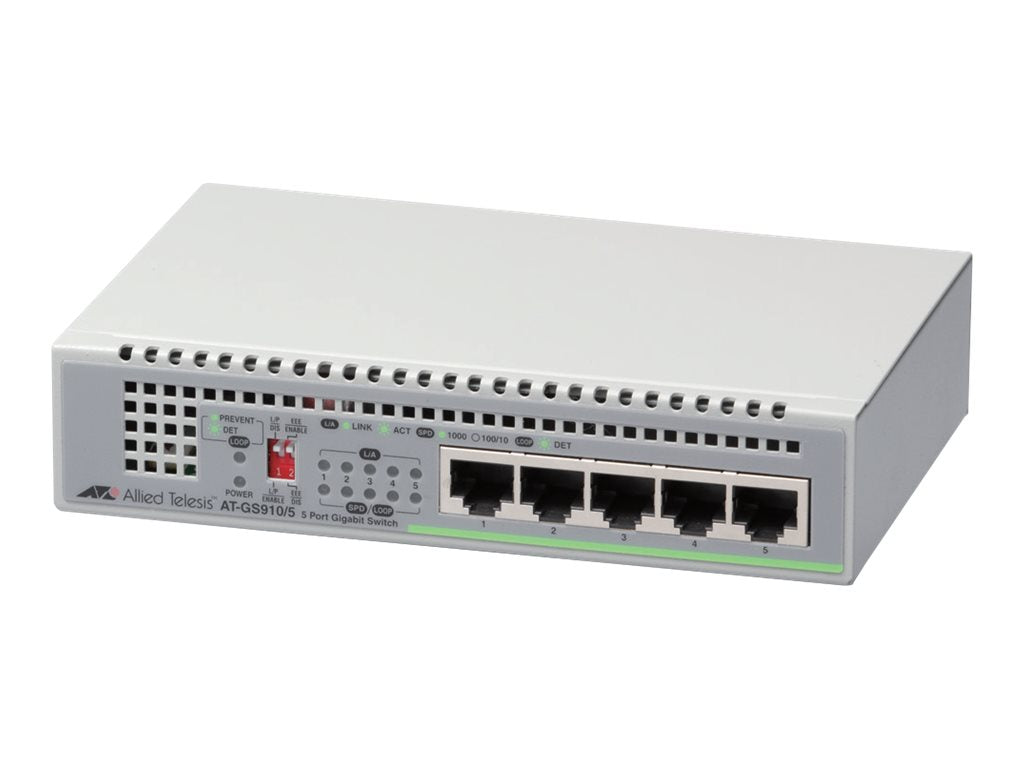 ALLIED TELESIS GS910 Series Unmanaged Layer 2 Gigabit SmartSwitch Vorderansicht