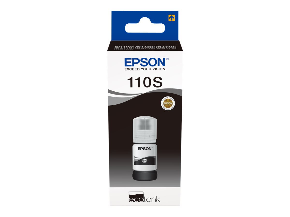 EPSON 4LB 110S EcoTank Pigment black ink bottle Vorderansicht
