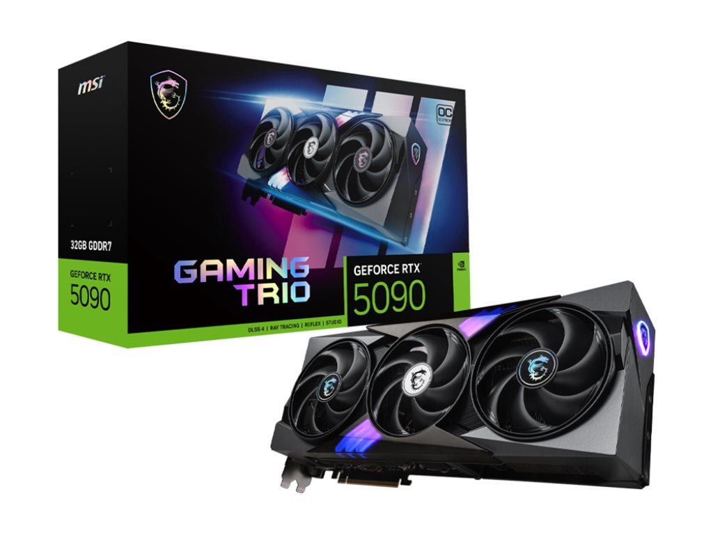 MSI GeForce RTX 5090 32GB GAMING TRIO OC Vorderansicht