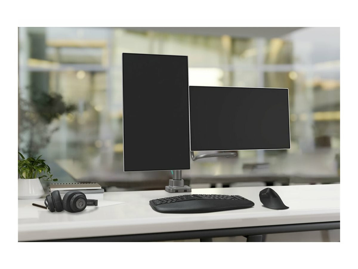 KENSINGTON SmartFit Dual-Monitorarm mit Querstrebe und Griff Detailansicht