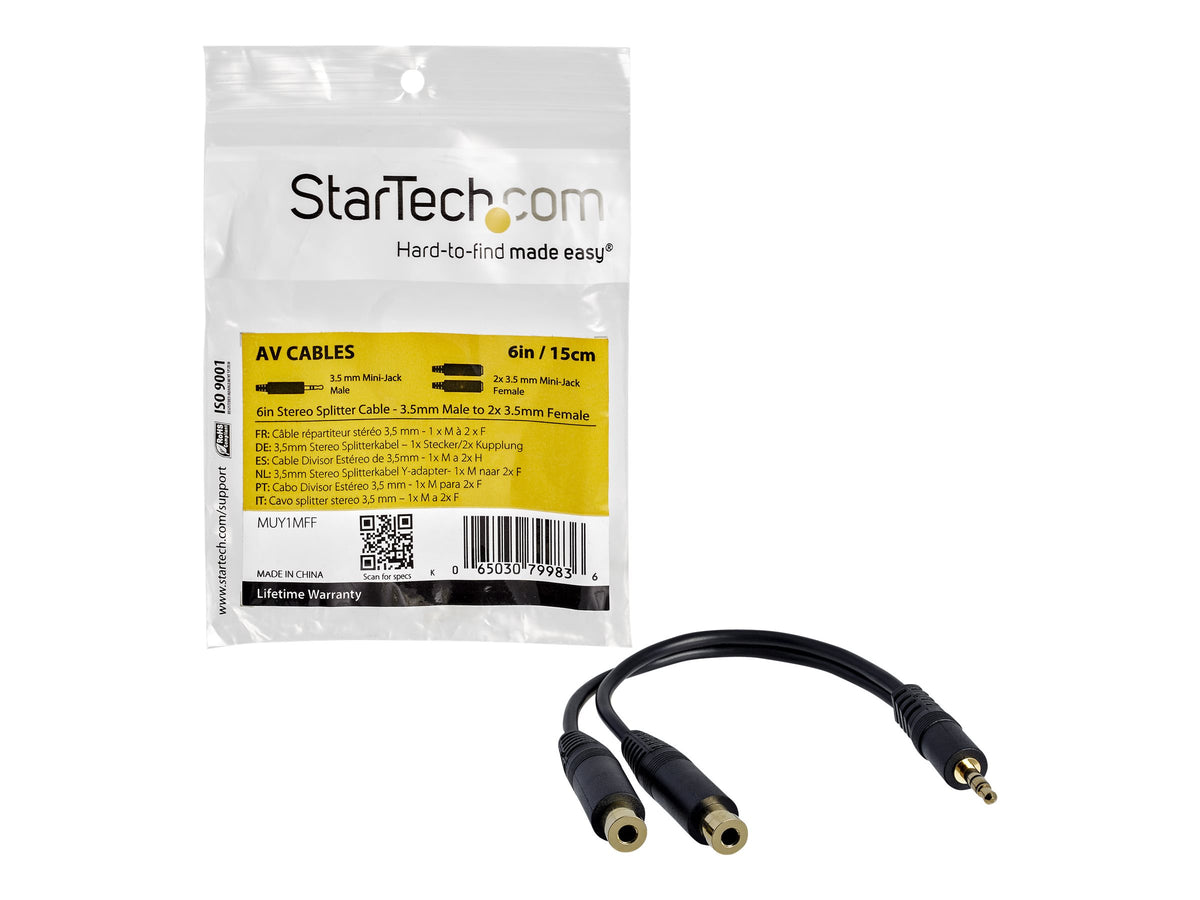 STARTECH.COM 6in Stereo Splitter Cable - Anschlussansicht