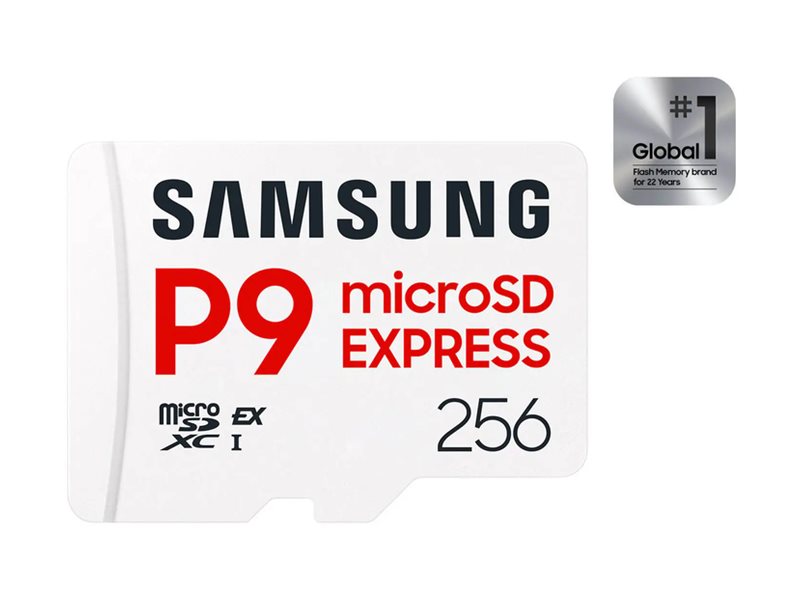 SAMSUNG P9 Express microSD Express-Karte 256GB Vorderansicht